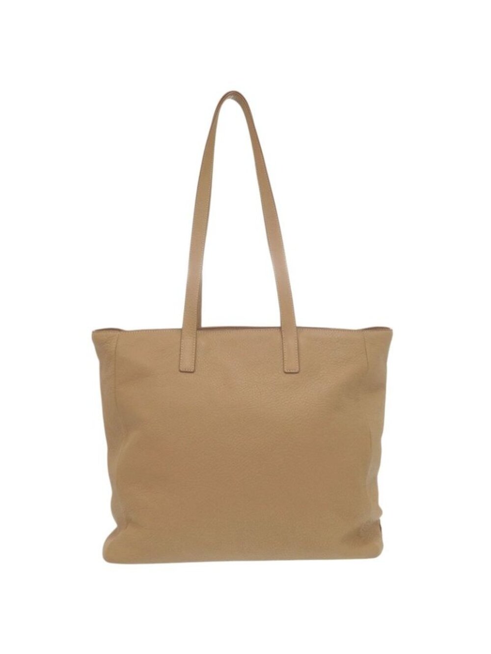 Prada Vitello Daino Gold Leather Brown Tote Shoulder Bag - Picture 2 of 10